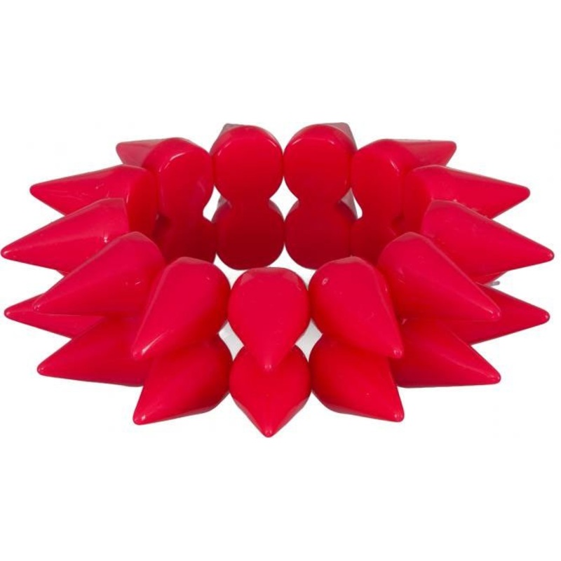 Pink punky neon spiked bracelet