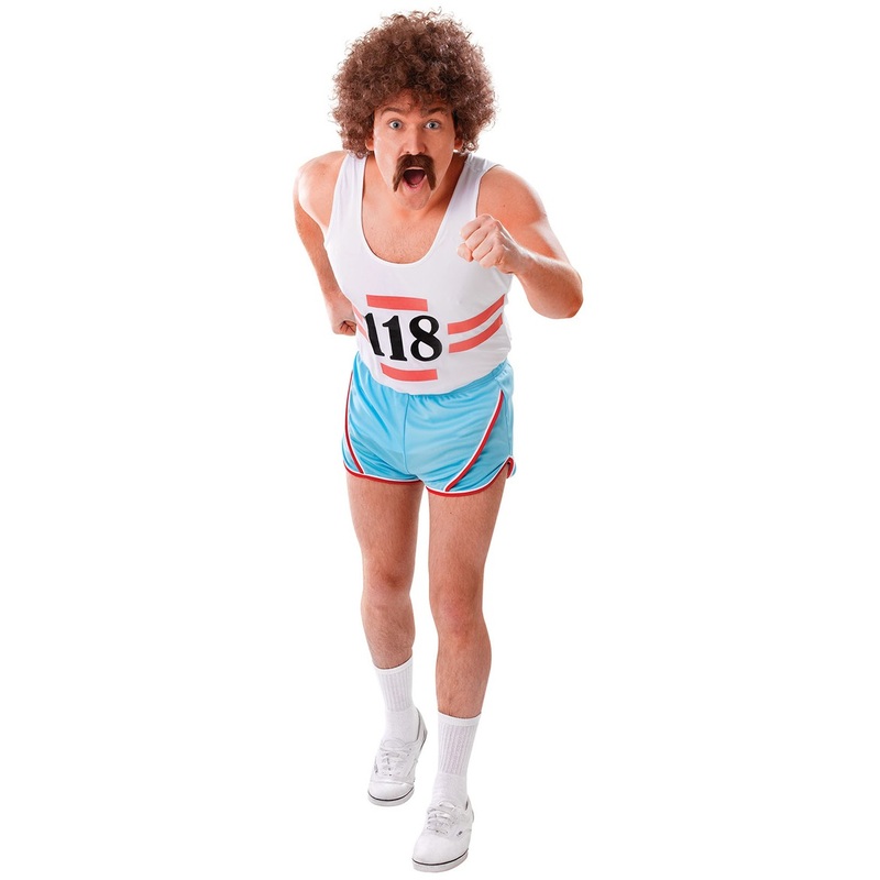 Retro athlete runner costume