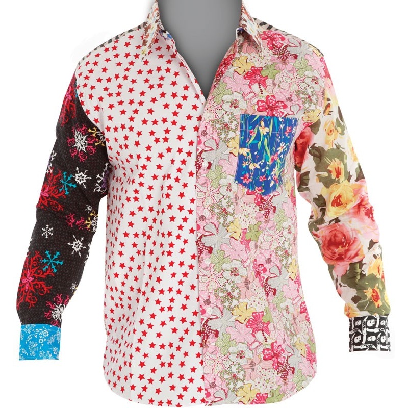 Stylish foul fashion men's shirt S
