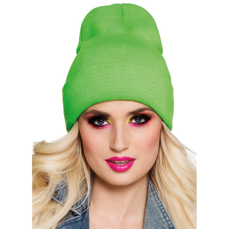 Stylish neon green hat