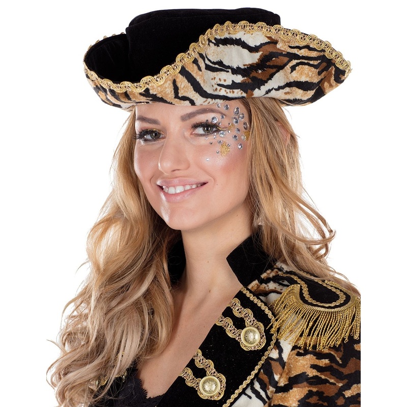 Tiger print tricorn