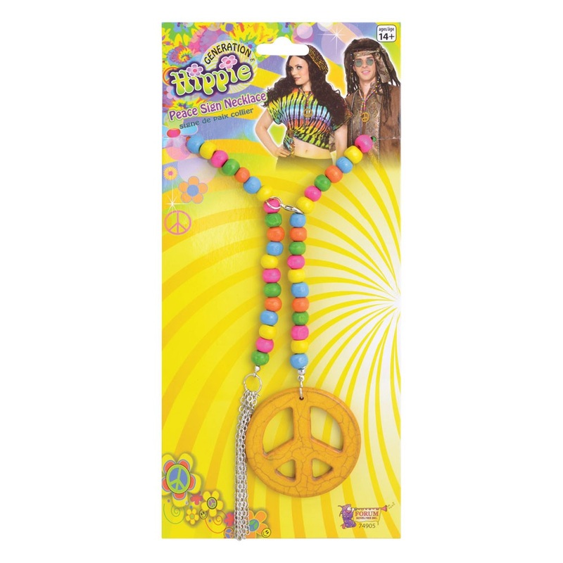 70s pearl peace necklace