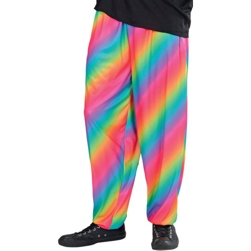 Casual rainbow 80s pants M-L