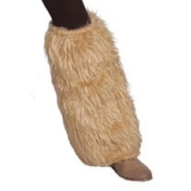 Disco plush leg warmers brown