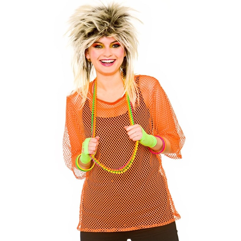 Orange neon mesh shirt
