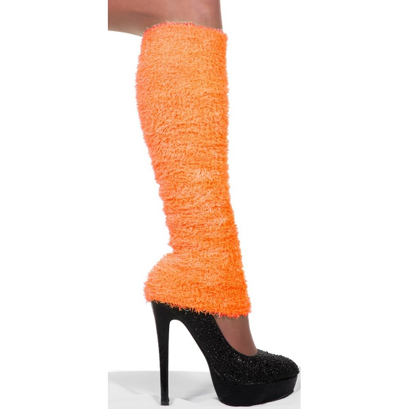 Plush Bad Button Neon Gauntlets In Orange