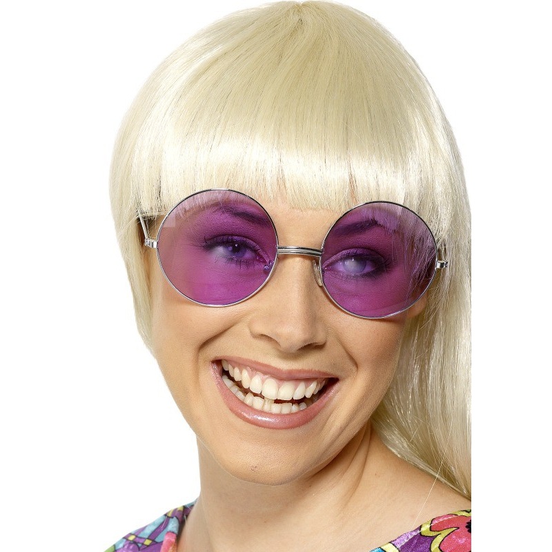 Seventies hippie glasses violet
