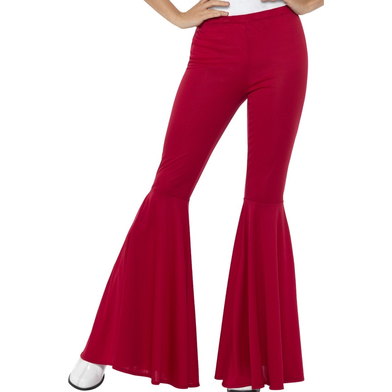 Women's 70s bell-bottoms red S-M