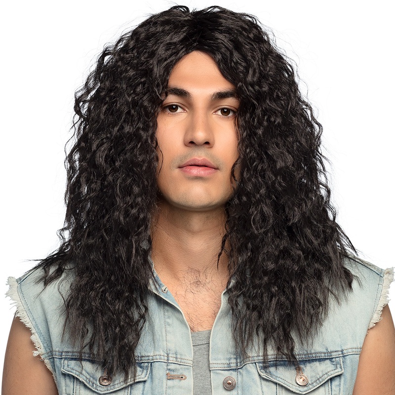 Black shaggy long hair wig Milo