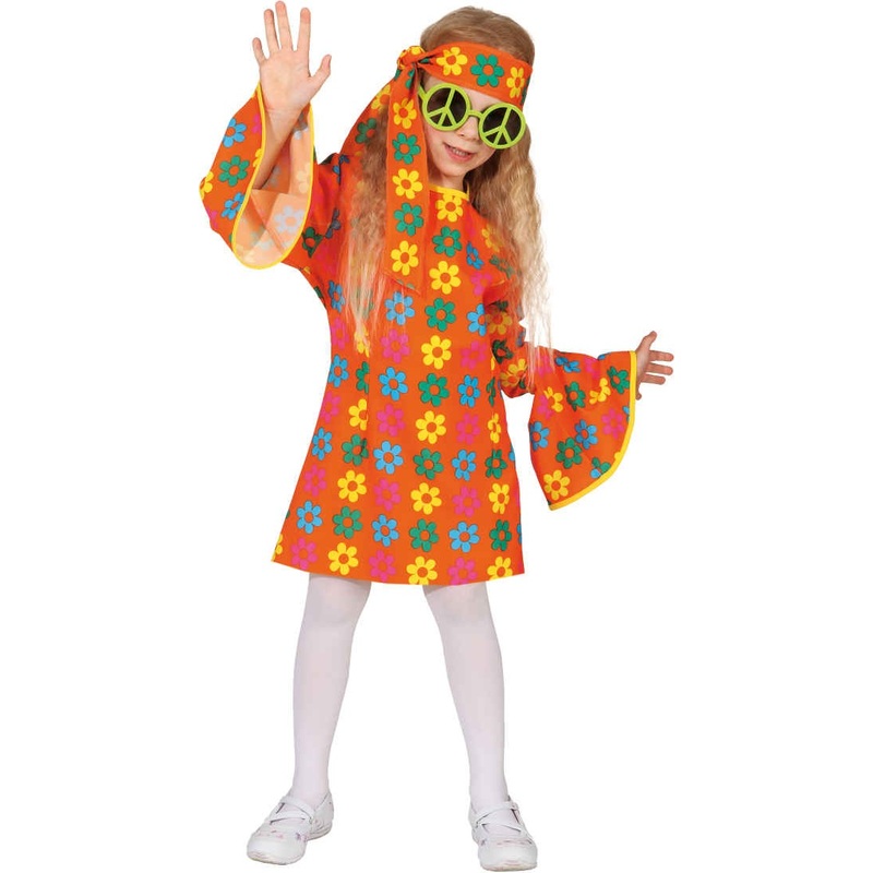 Blumengirl hippie costume classic for children 128
