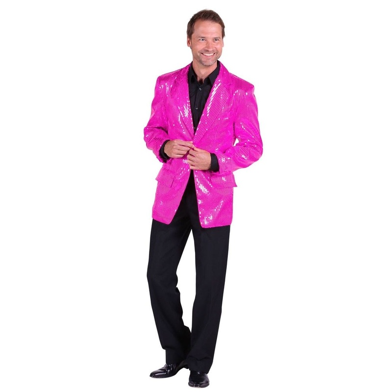 Pink party sequin men's jacket 46