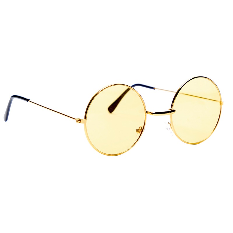 Yellow hippie Lennon glasses