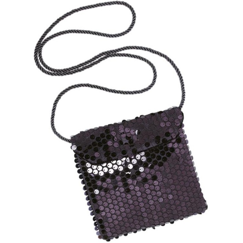 20s sequin handbag black