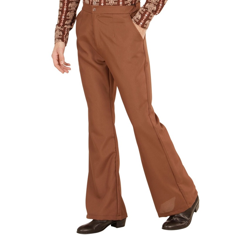 70s hippie bell bottoms men brown S-M
