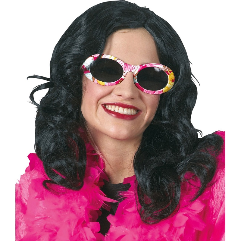 Black long hair wig with waves