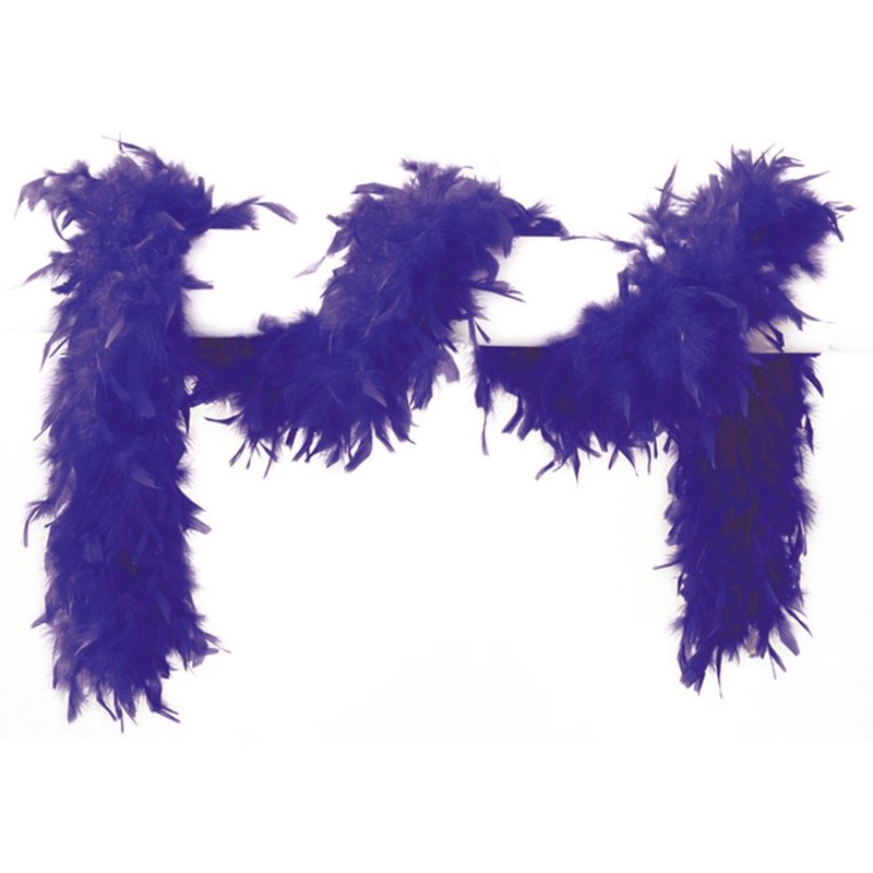 Blue feather boa 180cm