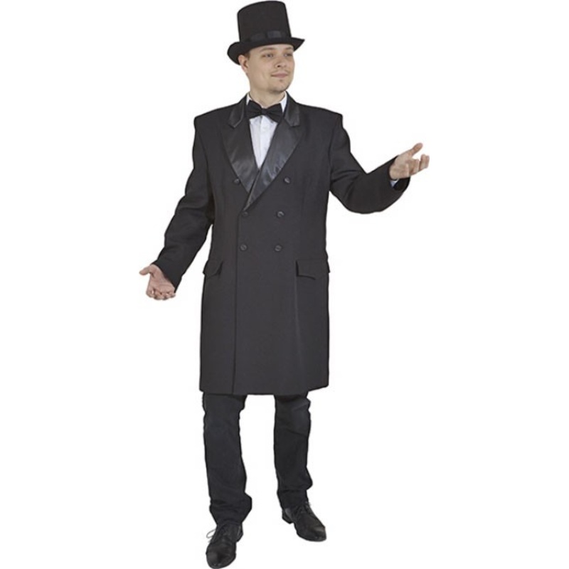 Classic men's frock coat in black 48-50