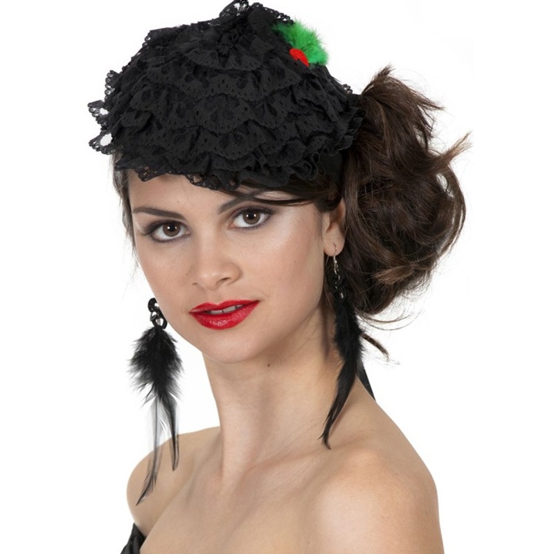 Deluxe feather earrings in black