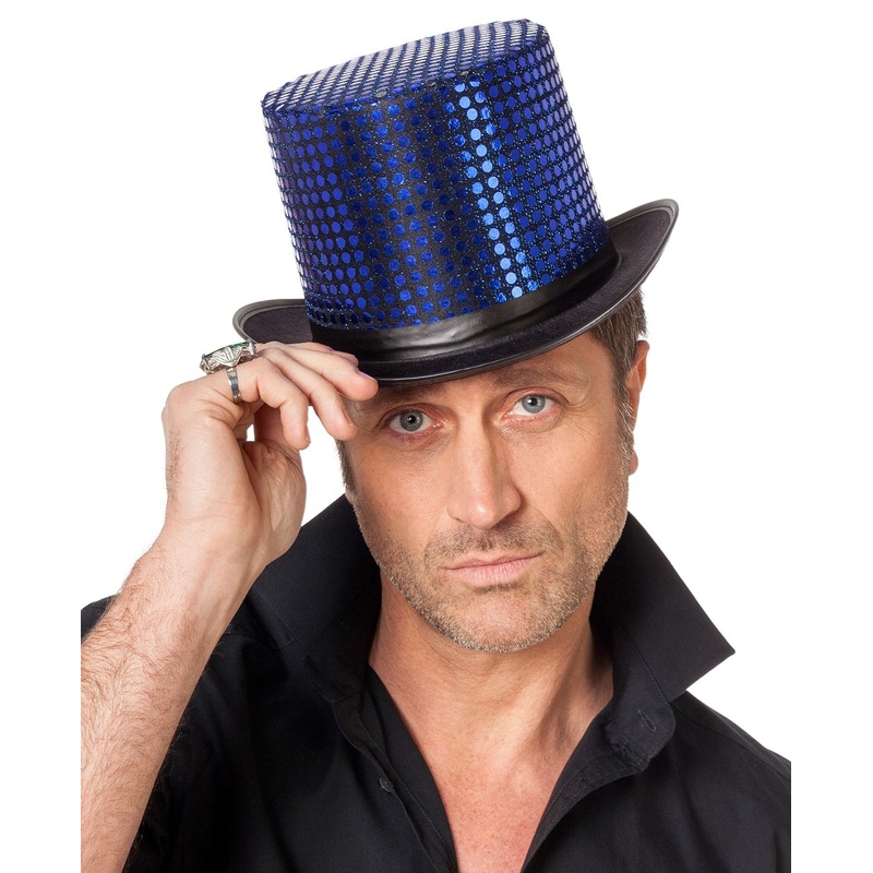 Elegant men's cylinder blue