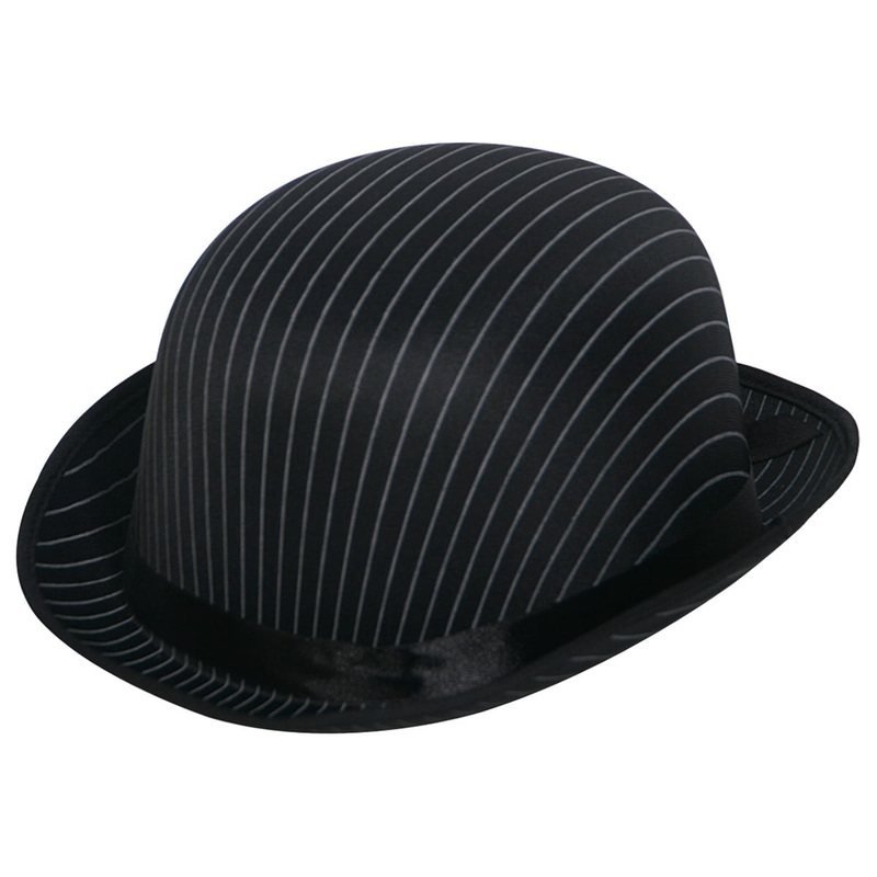 Gentleman bowler hat in a stripe design