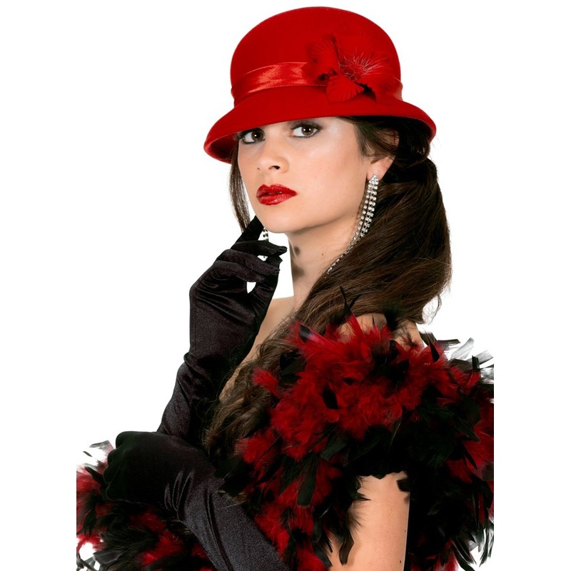 Red Peppy 1920's Charleston hat