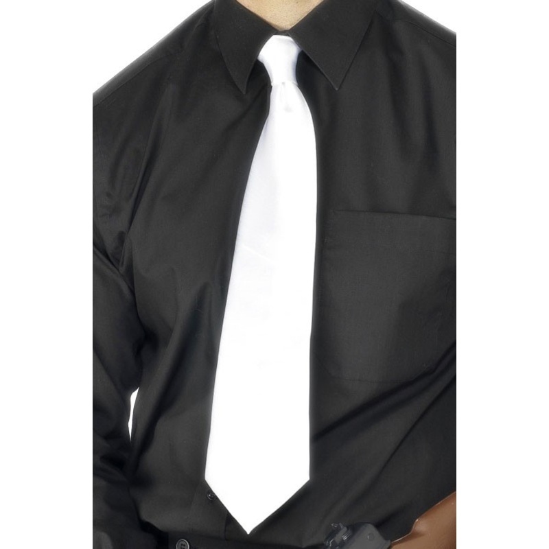 20s gangster tie white