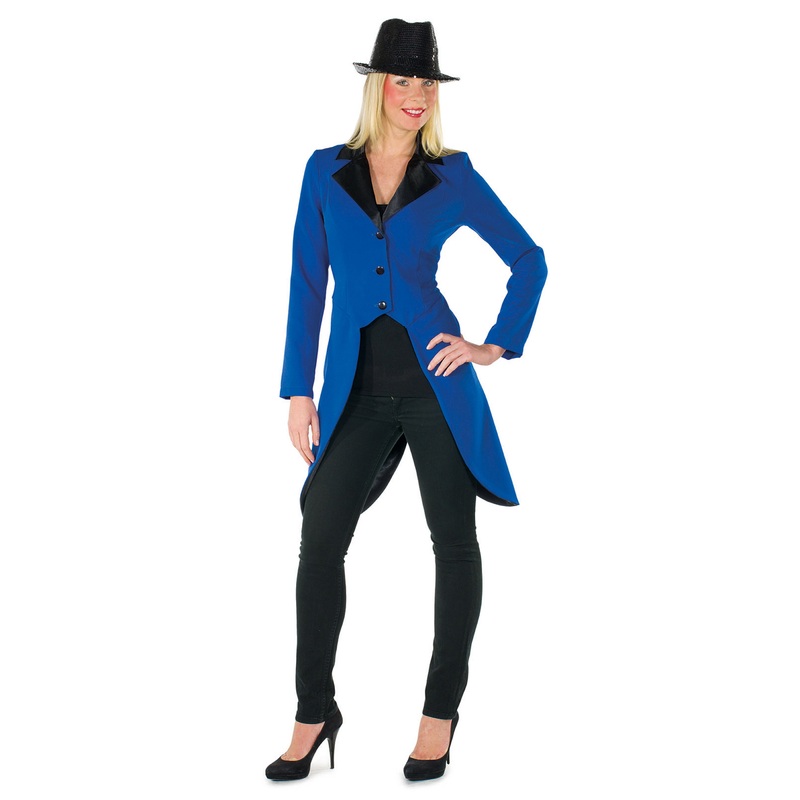 Blue showgirl tailcoat for women 34
