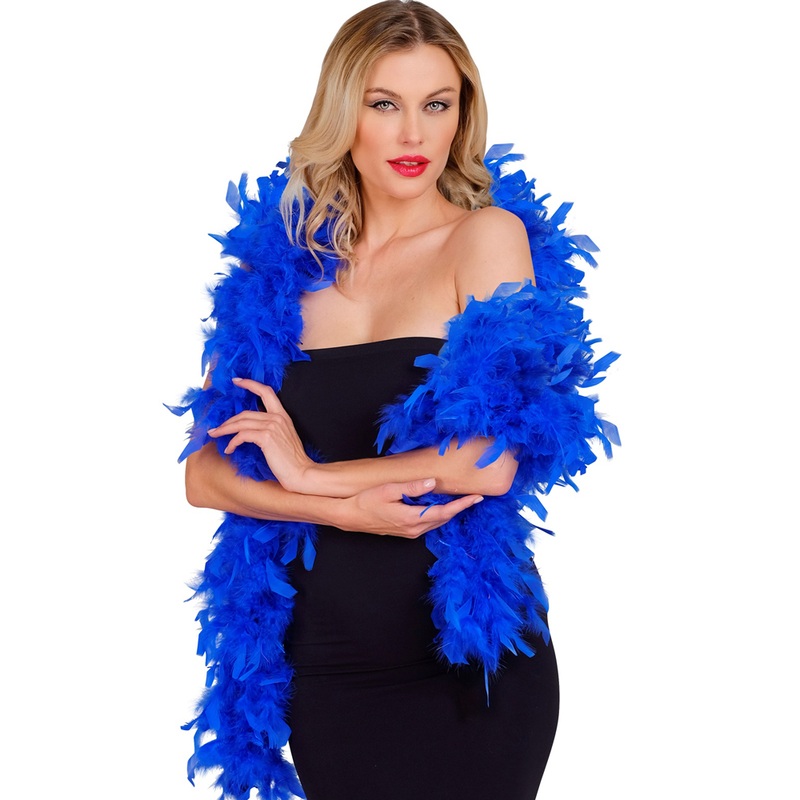 Feather boa blue deluxe 80g