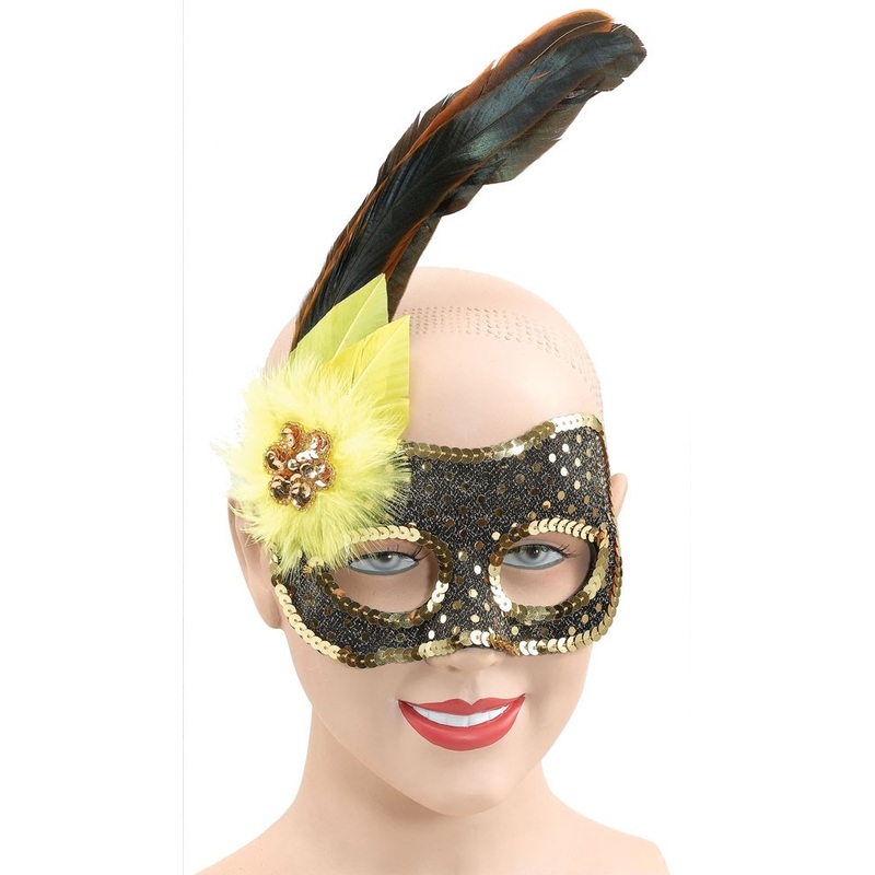 Feather headdress eye mask Venezia