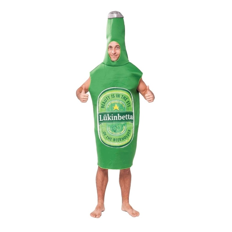 Green beer bottles mens costume