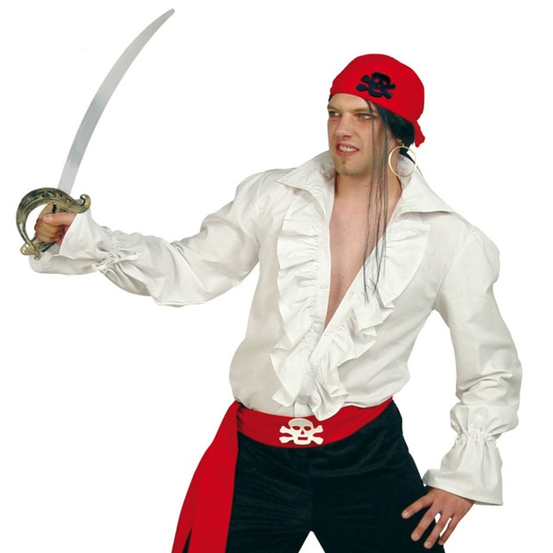 Pirate Patrick ruffled shirt for men M
