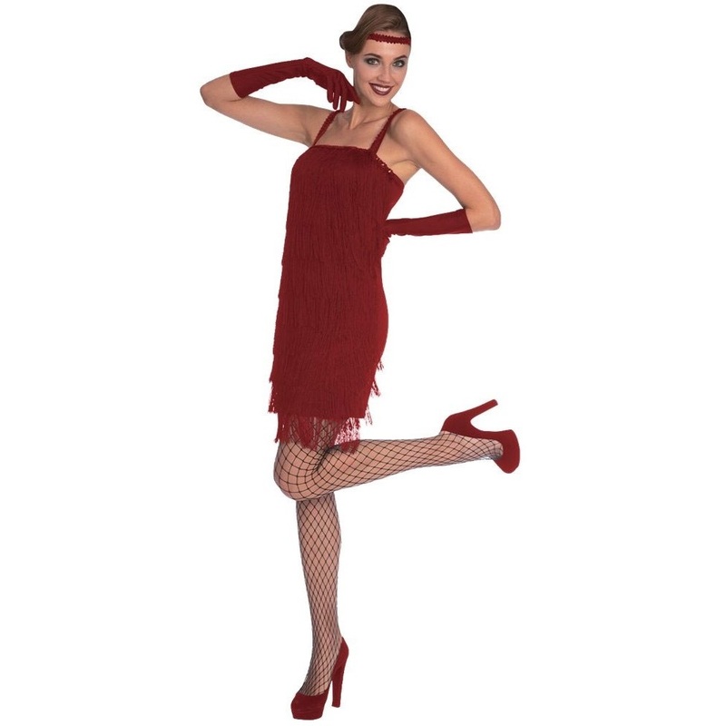 Red 1920s women's costume Suzy 34-36