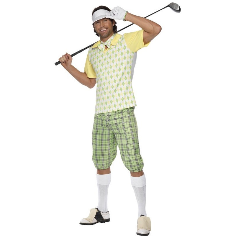 Sporty golfer mens costume M
