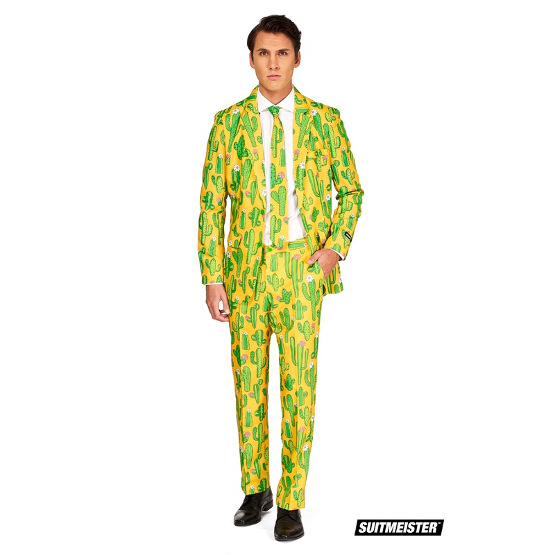 Suitmeister party suit Sunny Yellow Cactus S