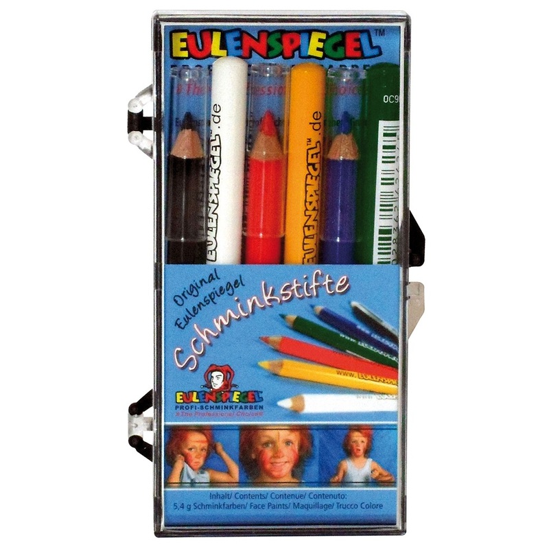 6 colored premium make-up pencils