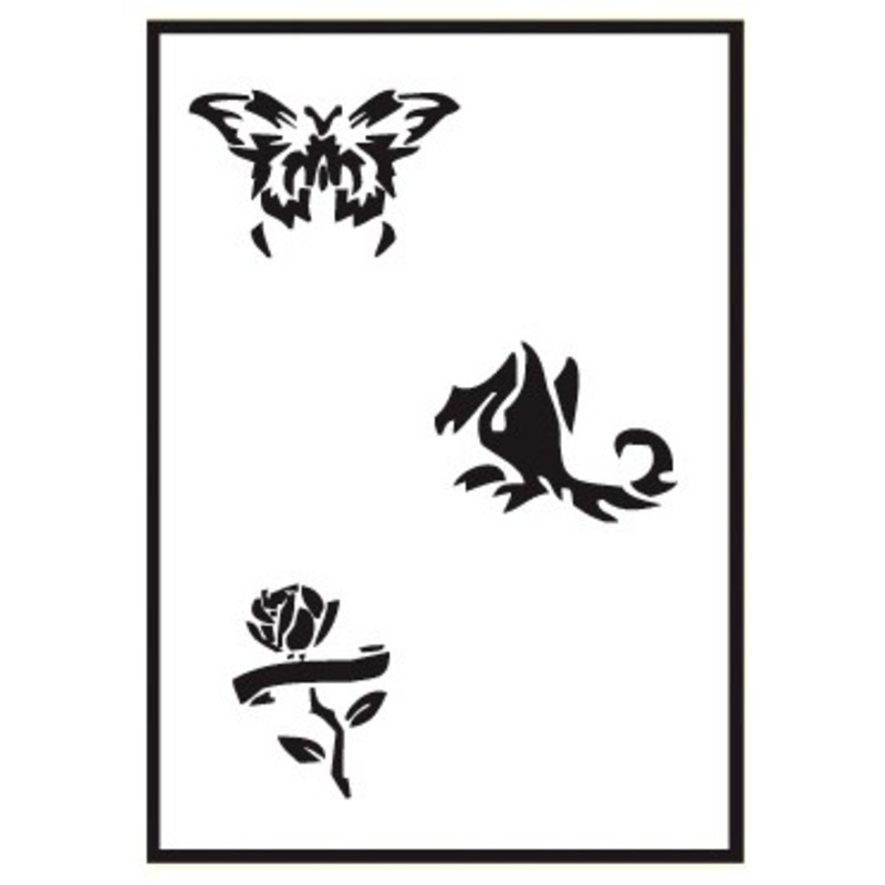 Airbrush stencils DIN A5 set 1