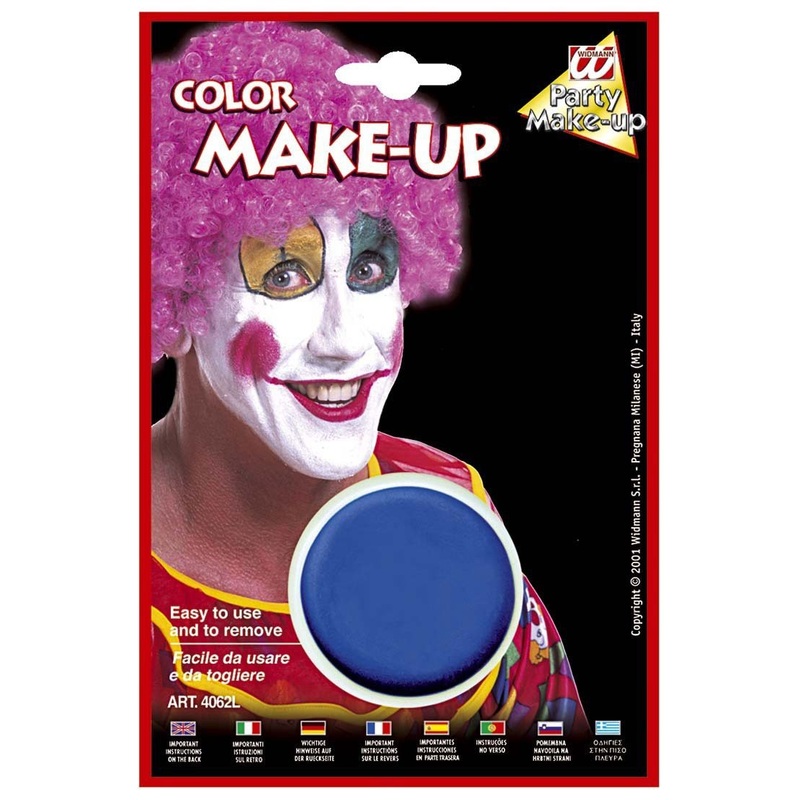 Blue body and face party makeup