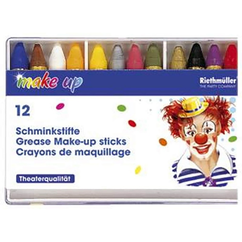 Colorful carnival make-up pencils Color Splash 12 pieces