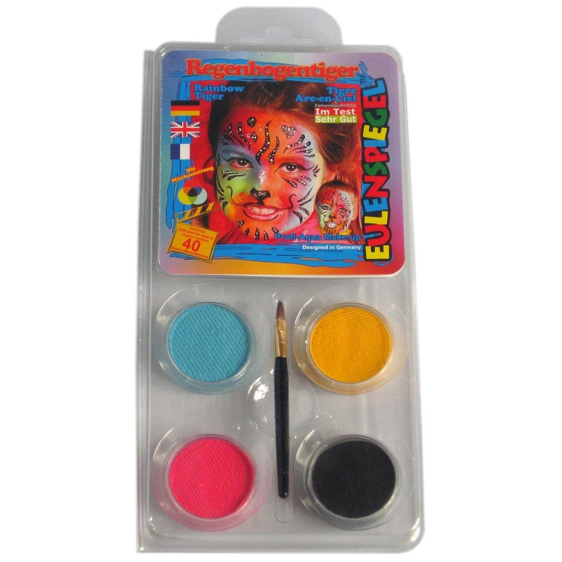 Eulenspiegel Rainbow Tiger Make Up Set