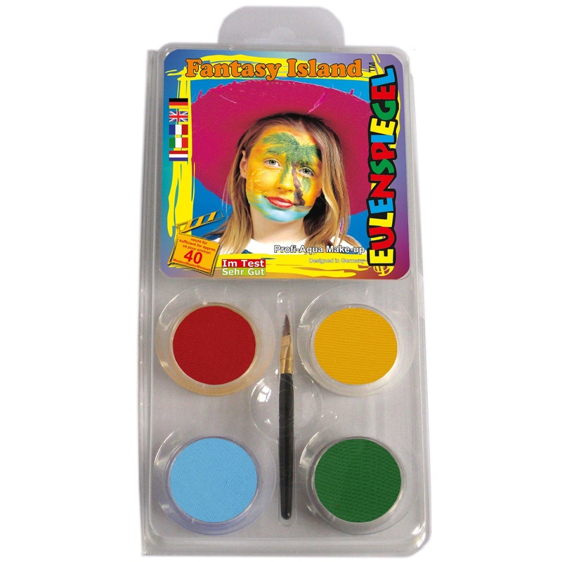 Four colors basic make-up set with brush