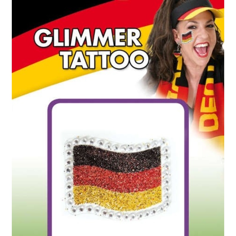 Germany fan glitter tattoo