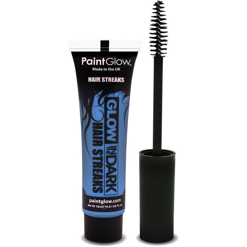 Glow in the dark hair color blue