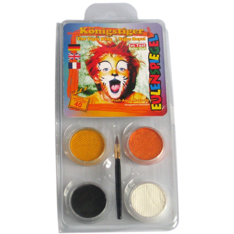 King Tiger Make-Up Set With Brush 4-Colored