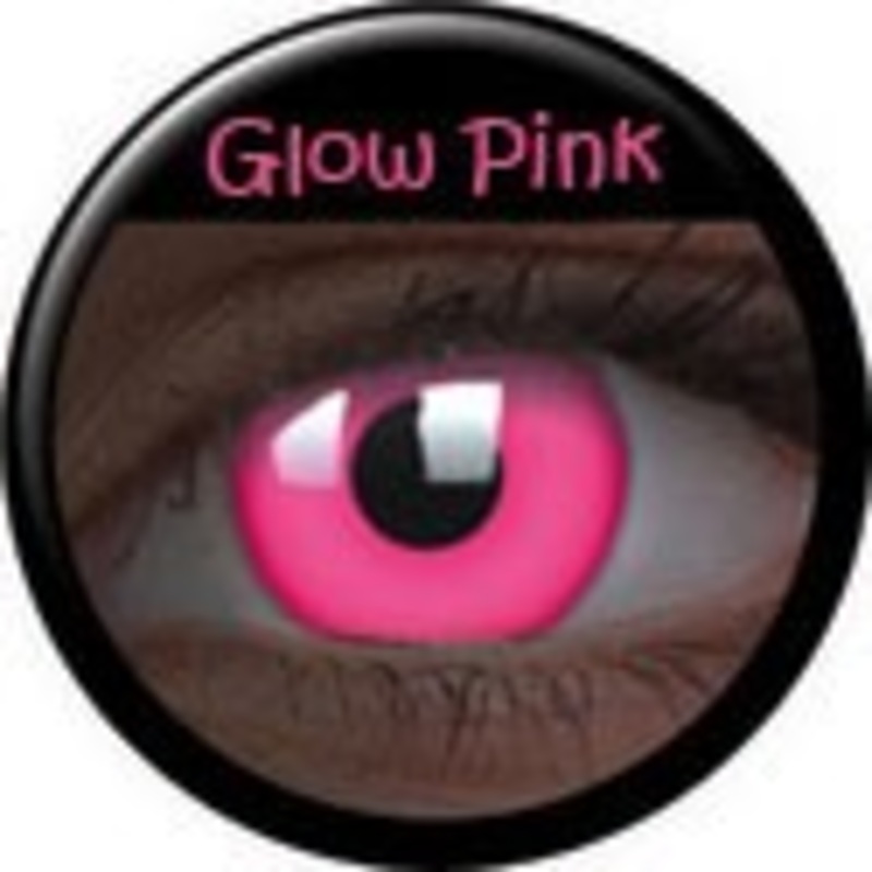Luminous UV contact lens pink