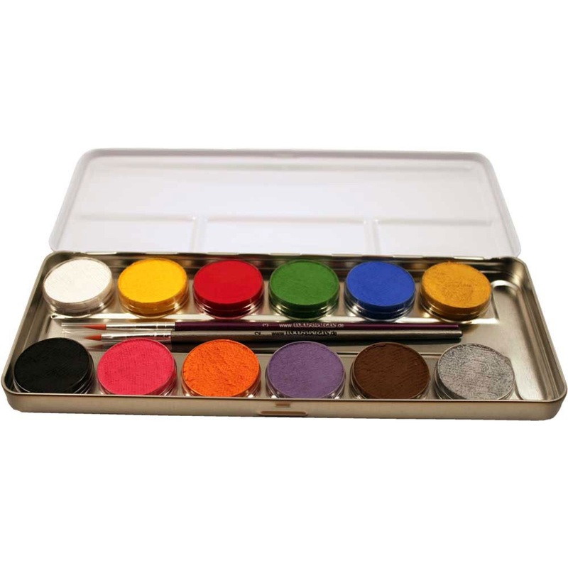 Make-up set with brush 12 colors in palette