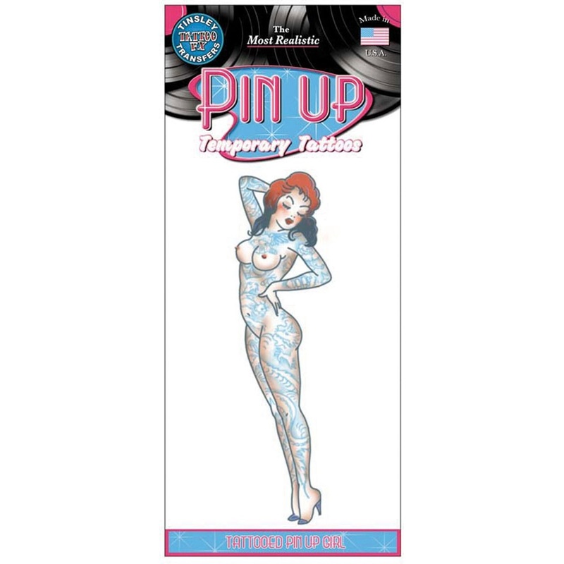 Naked woman pin up tattoo