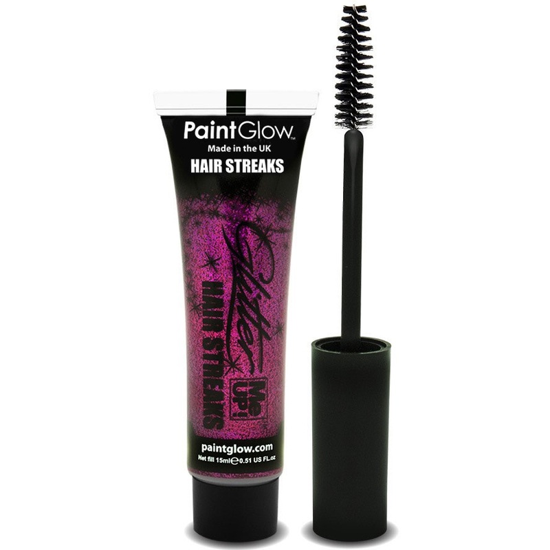 Pink strands of hair glitter gel