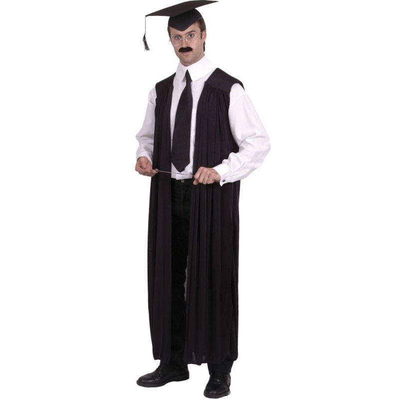Serious university professor men's robe