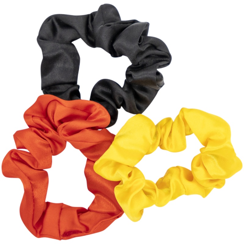 3 hair ties red-yellow-black