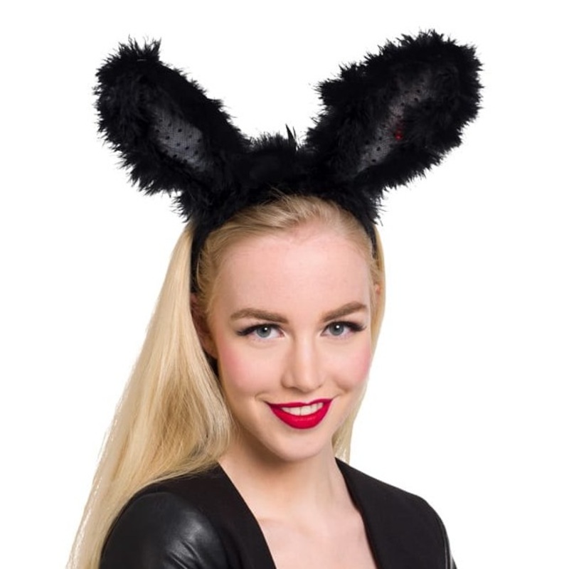 Black bunny ears headband
